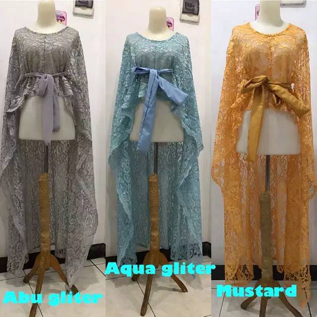 LONG CAPE BRUKAT PREMIUM
