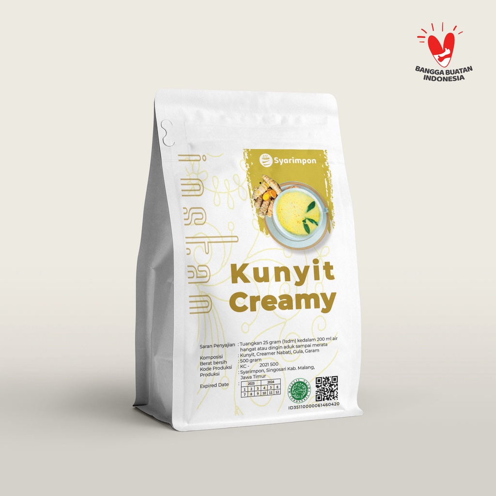 

Syarimpon, Sari Kunyit Creamy , Bubuk Instan,500 gram