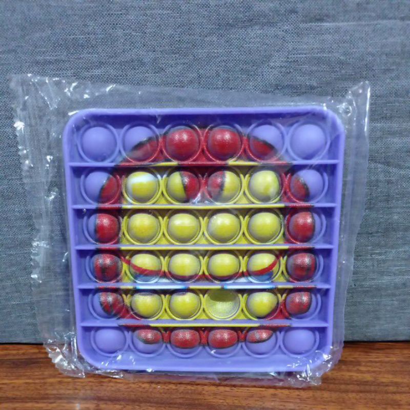 Pop It Captain America Viral Push Pop Bubble Fidget Maiman Pop It-Ironman Ungu