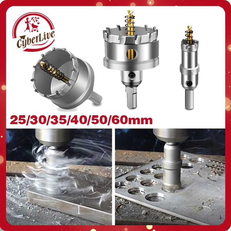 Hole Saw Keras Besi HoleSaw Carbide TCT Mata Bor Lubang Untuk Stailess Baja Pembolong Besi