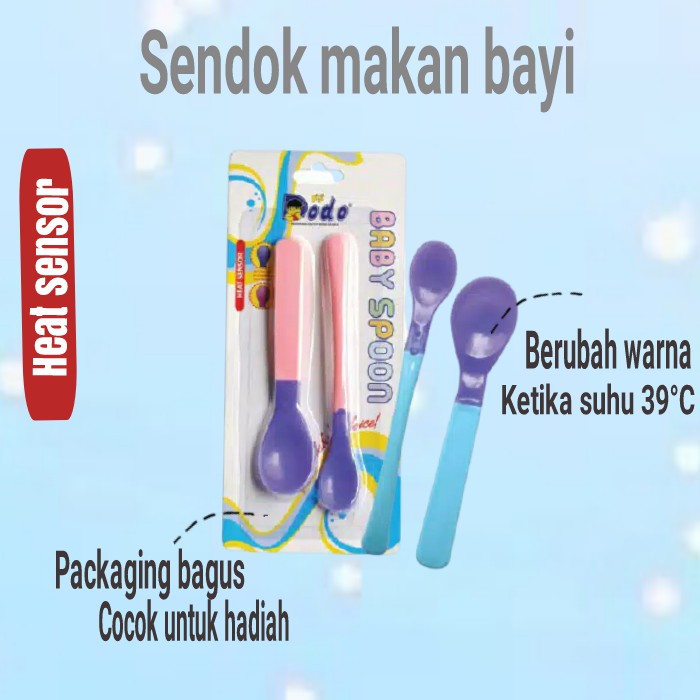 Sendok Silicone Sendok Makan Bayi BPA Free Baby Spoon Heat Indikator