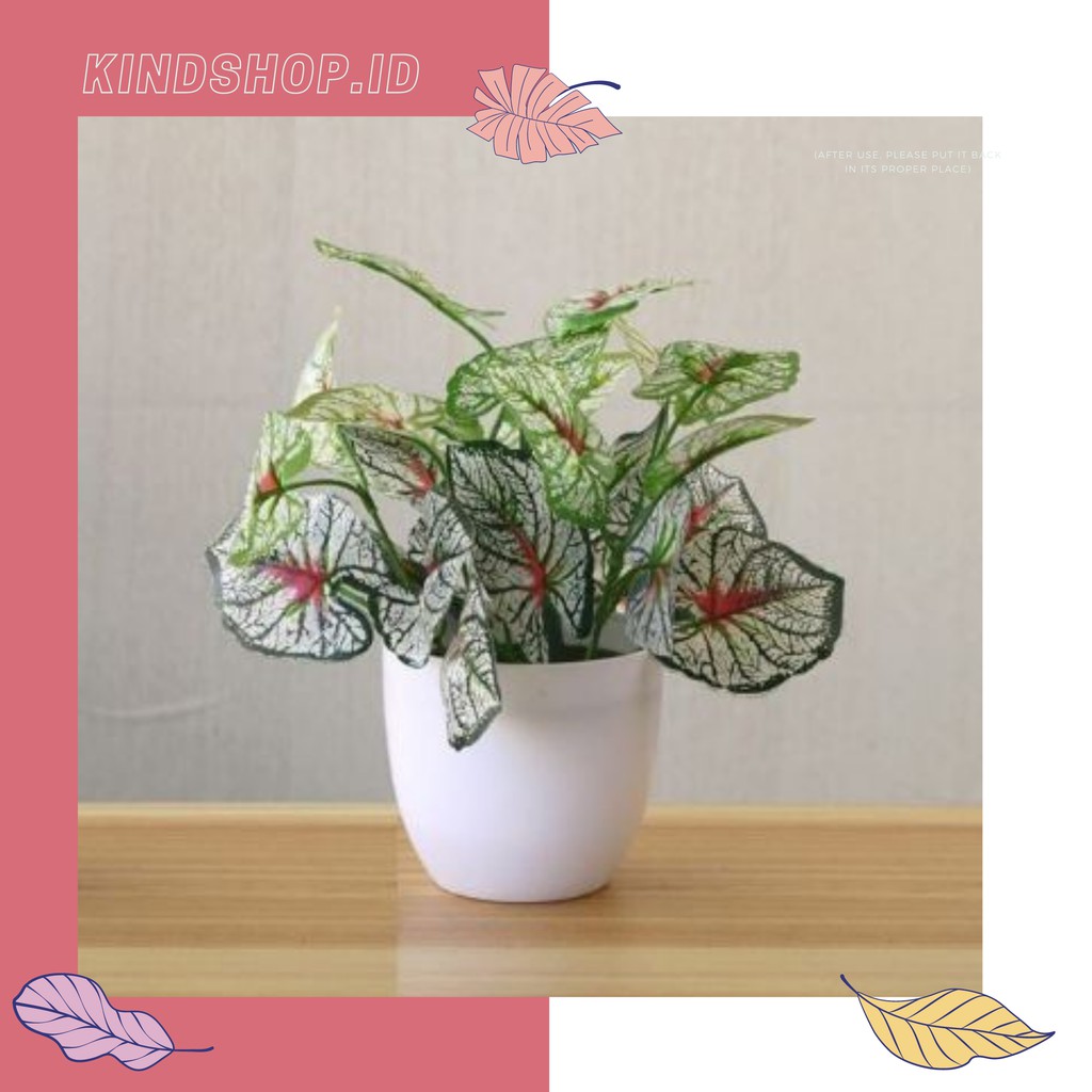 KINDSTORE❤ | LEAF06 | Tanaman Palsu Kecil Plastik Hias Pot Bunga Artificial Daun Rambat