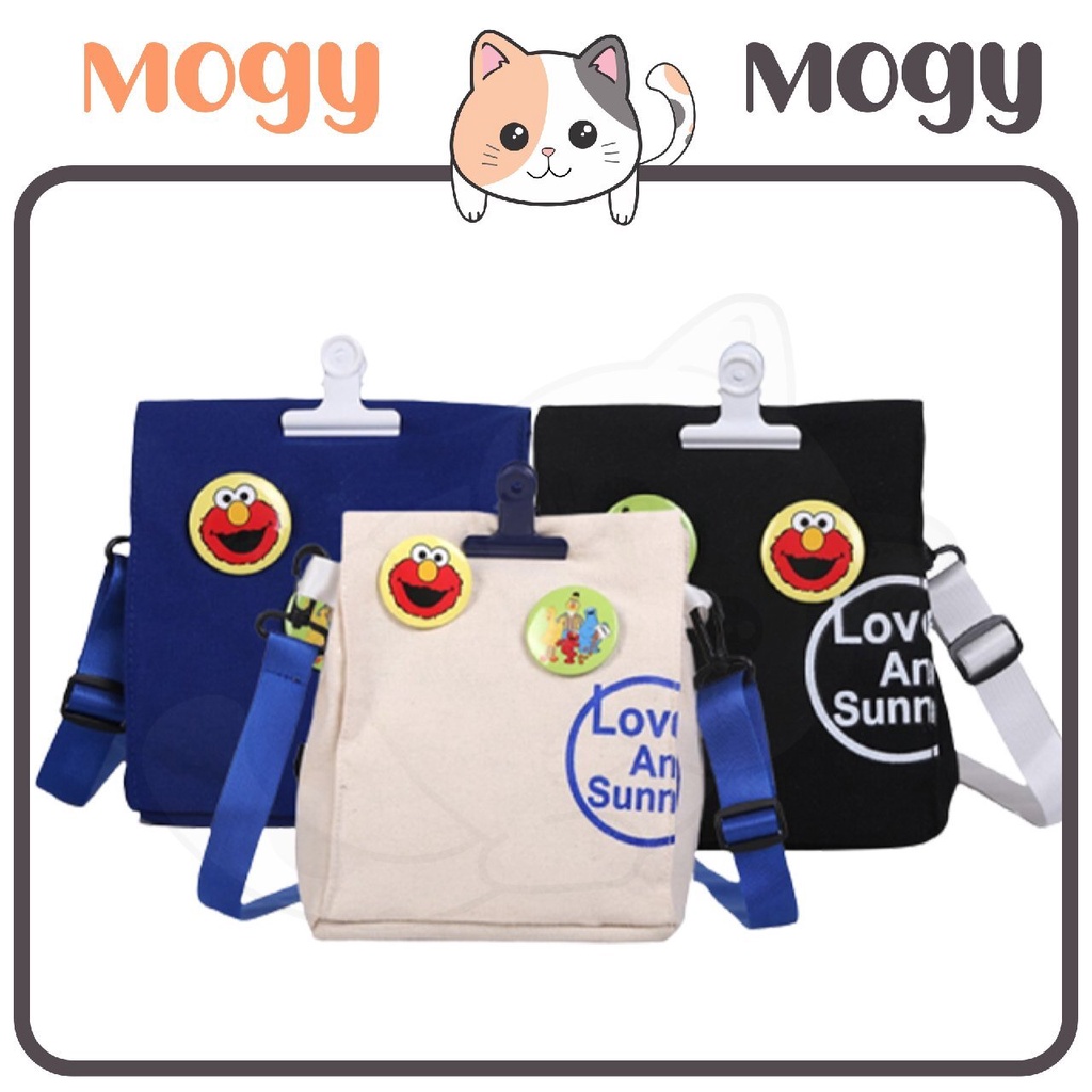 MOGYMOGY MG1381 Tas Selempang Wanita Bahan Kanvas Mini Sling Bag Motif Elmo