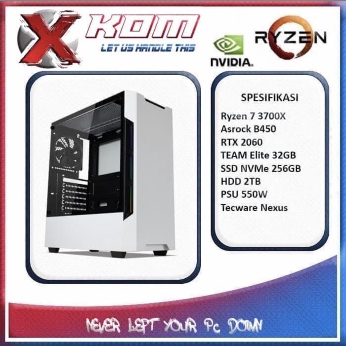PC Gaming Komputer Rakitan PRO Ryzen 7 3700X RTX 2060 NVMe 256GB