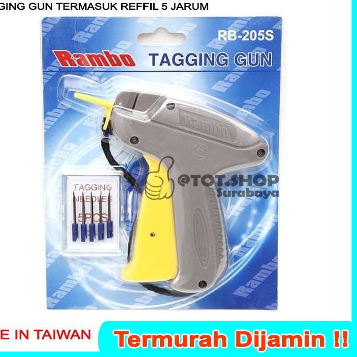 

TAG GUN RAMBO + 5 REFILL JARUM UNTUK ARROW PIN TAGPIN .