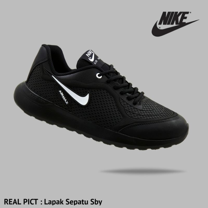 Sepatu Sekolah 39-49 Full Hitam Polos Pria Wanita Big Size Jumbo - Tpr