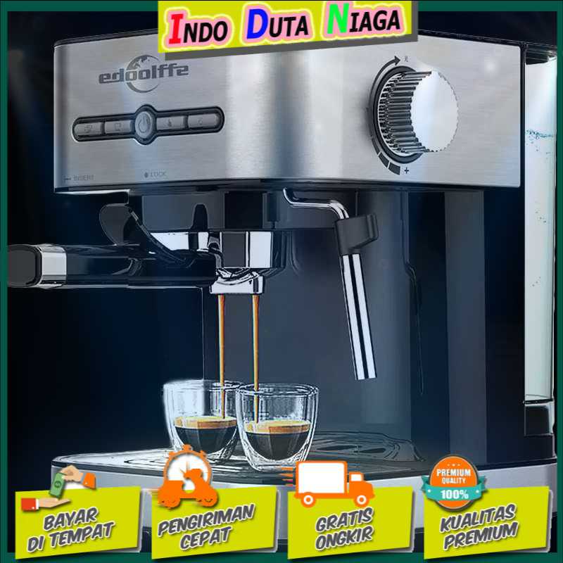 IDN TOOLS - Edoolffe Mesin Kopi Semi Automatic Italian Coffee 15 Bar - MD-2009