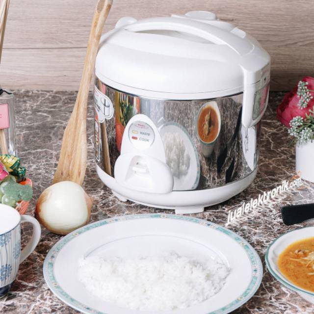 [ Maspion ] Magic Com / Rice Cooker Maspion MRJ 109 Panci Stainless Steel (Lebih Sehat) - 1.2L