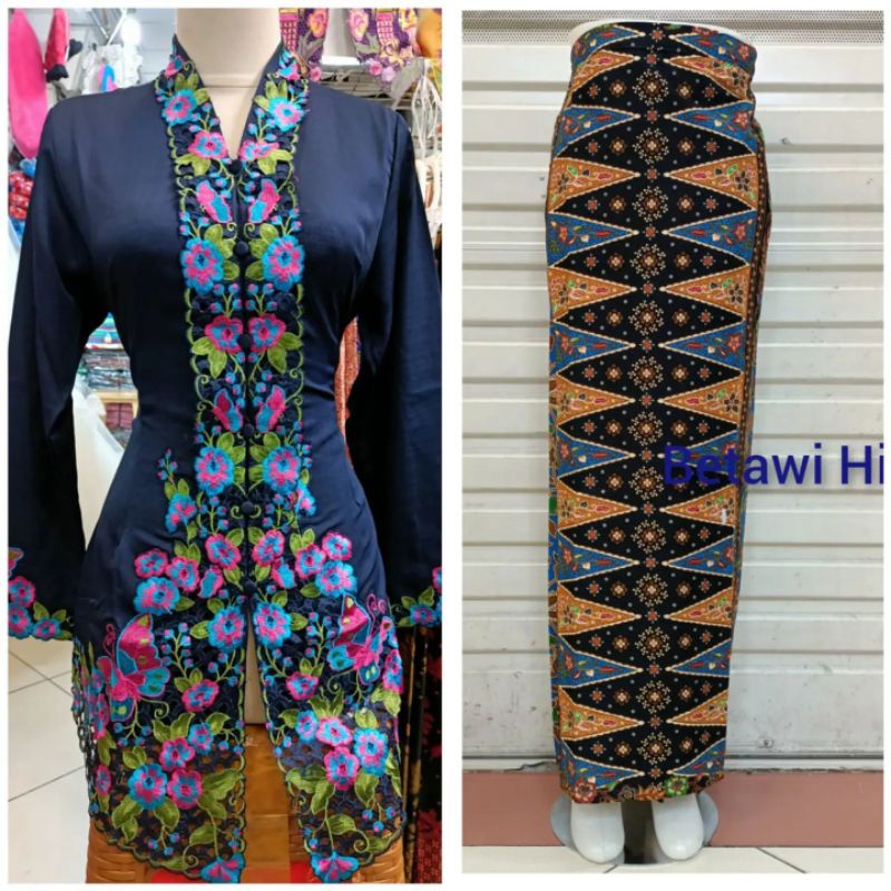 KEBAYA ENCIM BORDIR BUNGA // BUNGA WARNA // BORDIR TIMBUL