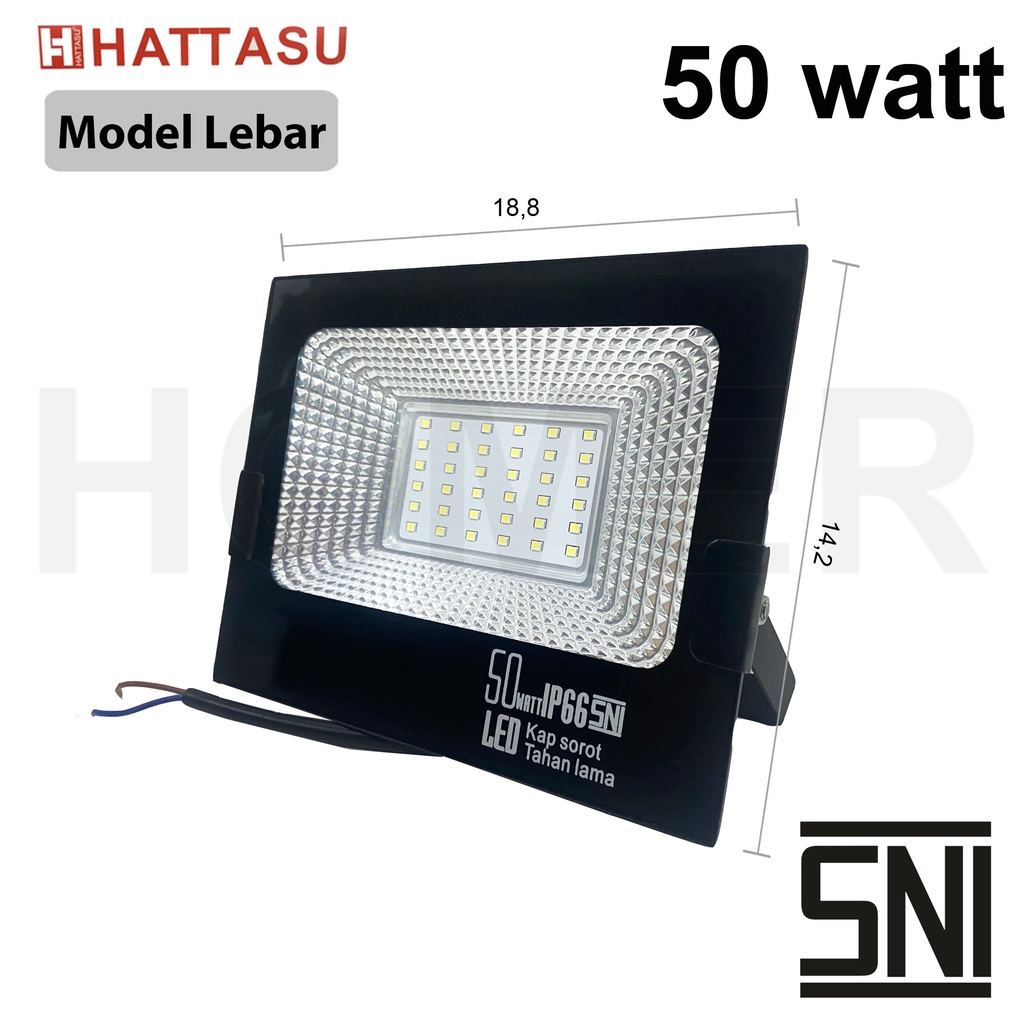 lampu led sorot / tembak / floodlight / outdoor / lapangan COB SMD super terang jarak jauh 50w 50 w 50 watt 50watt valescom valpro emico probest hamatsu hattasu joson ip65 ip66 ip67