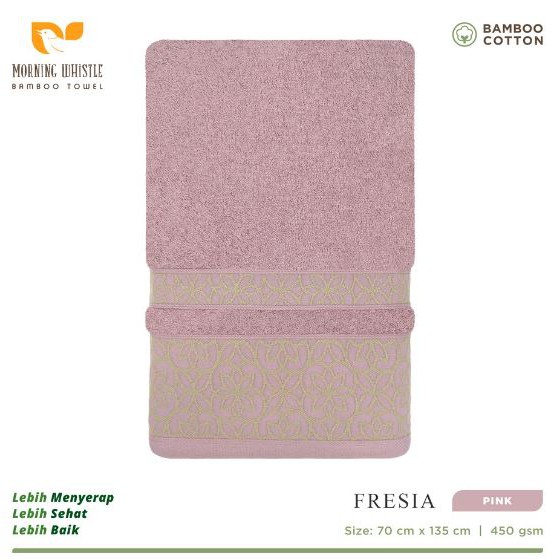 Handuk Mandi Dewasa Terry Palmer Morning Whistle Bamboo Fresia 70 x 135 cm