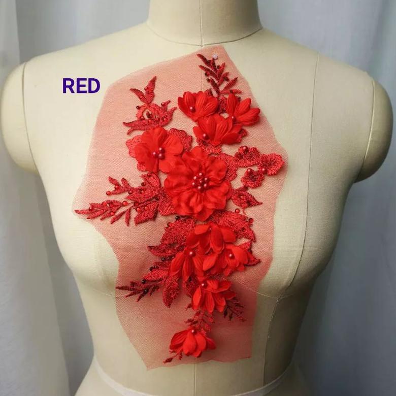 Lace Bordir Bunga 3D Import