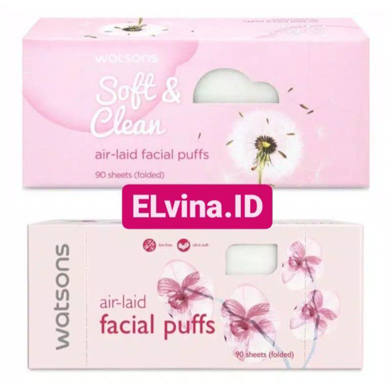 Watsons Air-Laid Facial Puffs (90 sheet)