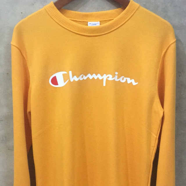 mustard champion crewneck