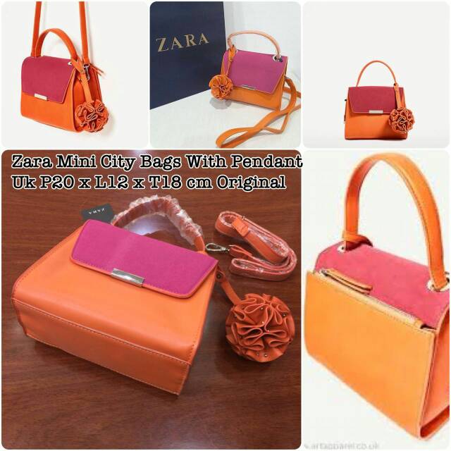 zara city bag with pendant