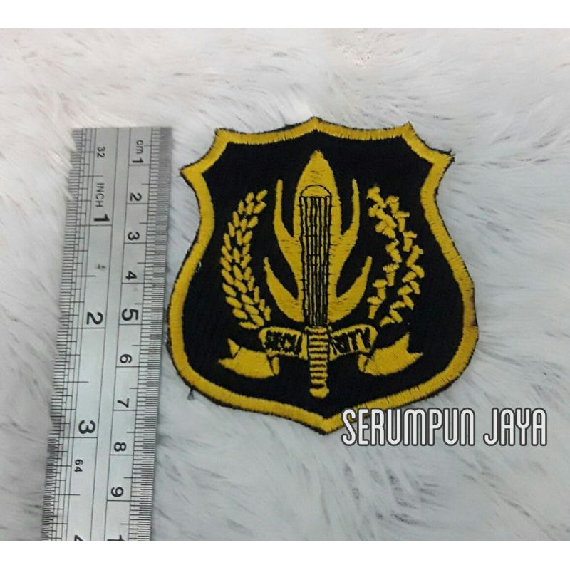 EMBLEM SECURITY LOGO KUNING - EMBLEM SECURITY BORDIR