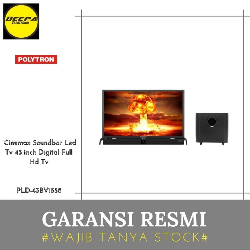 POLYTRON PLD-43BV1558 PLD43BV1558 PLD 43BV1558 Cinemax Soundbar Led Tv 43 inch Digital Full Hd Tv De