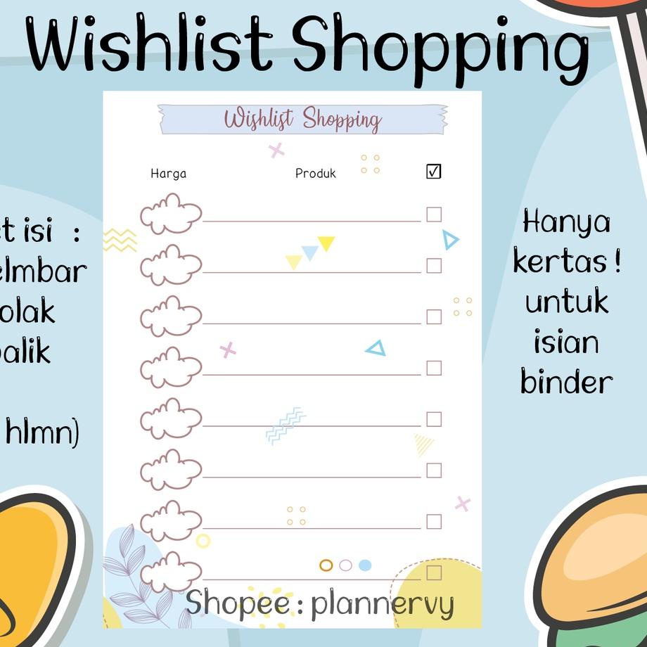 

✨ ⚡ERU WISHLIST SHOPPING PLANNER DAFTAR BELANJA produck terlaris