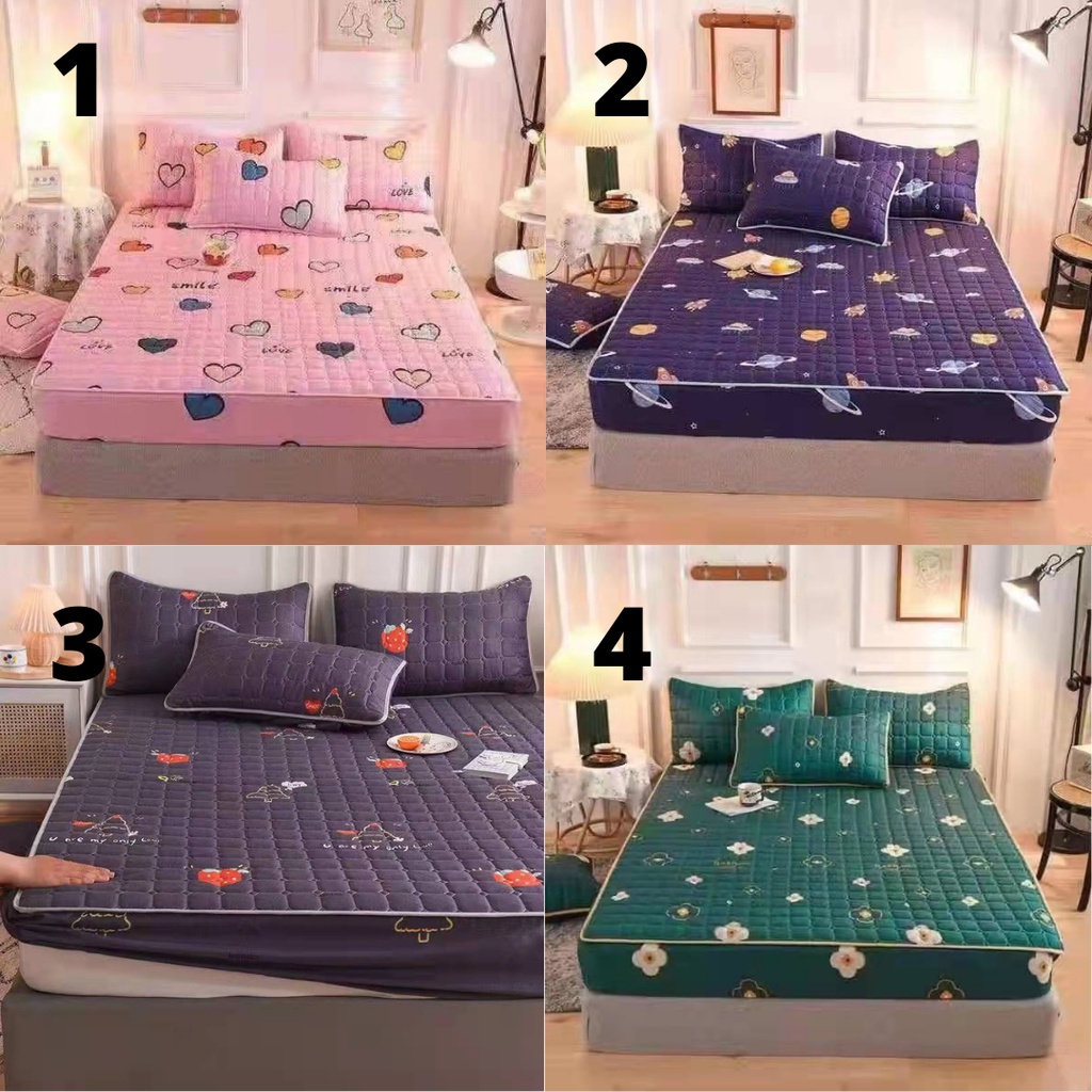 Sprei Waterproof / Sprei Protector bermotif / Sprei anti air ukuran 180x200CM dan 120x200CM-1