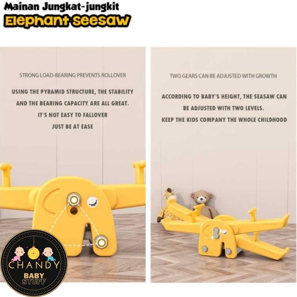 MAINAN ANAK JUNGKAT JUNGKIT ELEPHANT SEESAW JM-30306