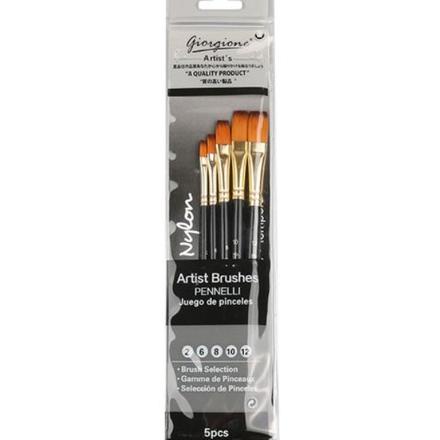 

PENAWARAN TERBAIK Giorgione Flat Brush Set 5 pcs G-5020F Kuas Lukis Nylon Banyak Promo