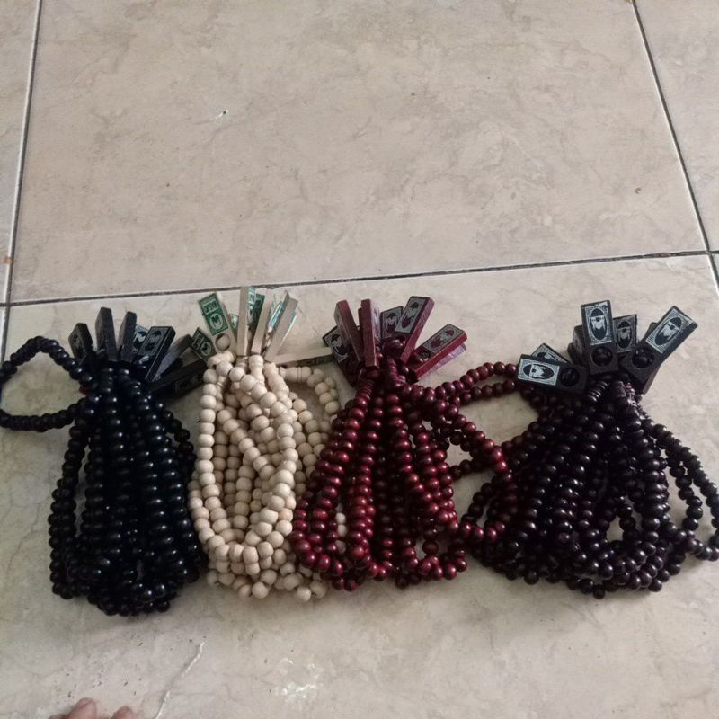 tasbih tasbe kayu 33 butir /10pcs