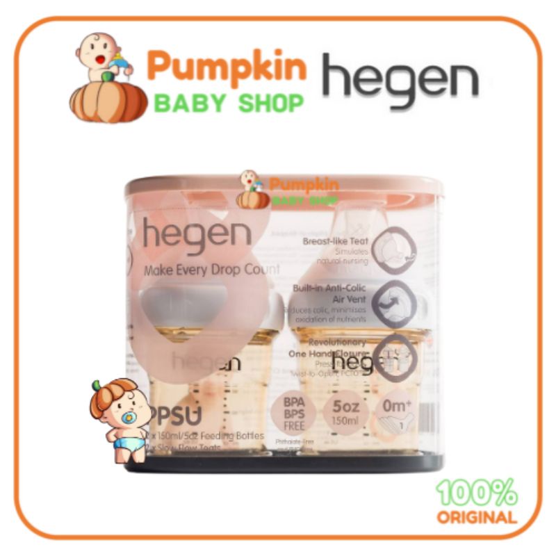 Hegen Feeding Bottle PPSU 150ml isi 1 &amp; 2 pcs