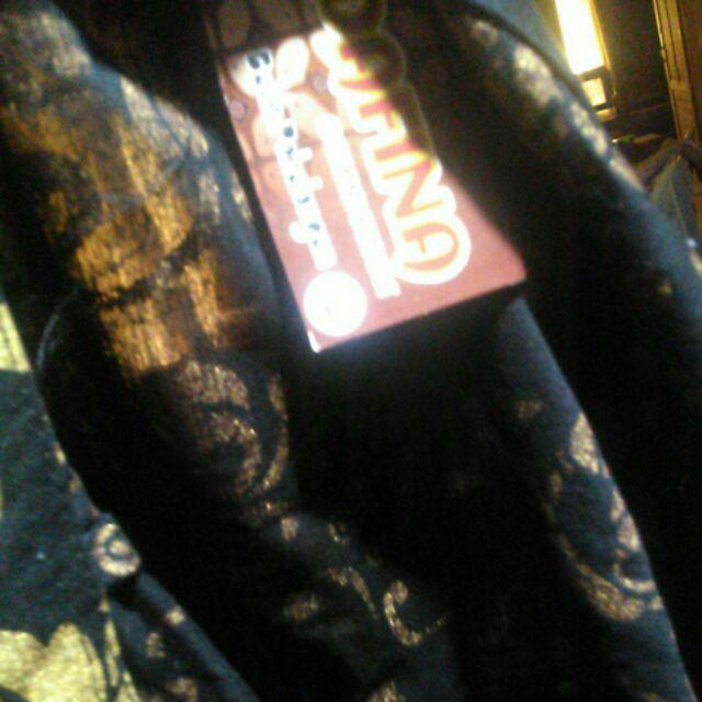 Couple Gamis Busui Batik Full Prada Gold