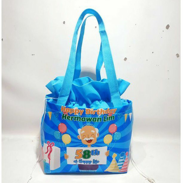 

s Souvenir Ulang Tahun / Goodie bag / Tas serut / souvenir ultah / tas souvenir / tas balen