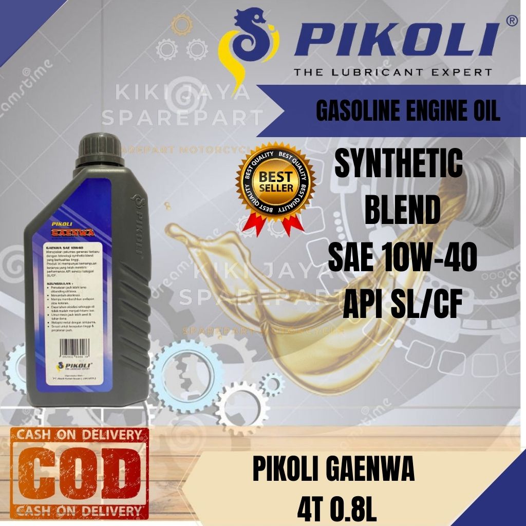 OLI PIKOLI 4T GAENWA SYINTHETIC BLEND 10W40 800ML / 0.8L ORIGINAL