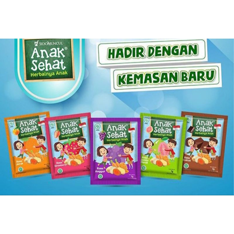 

Anak Sehat Strawberry | Orange | Grape | Coklat 10 sachet ** Sidomuncul | Sido Muncul