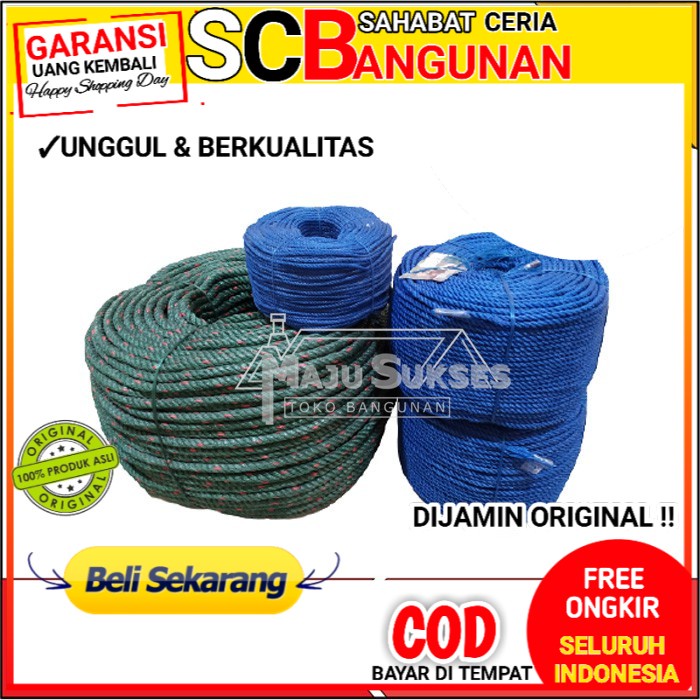 

TALI TAMBANG NYLON NILON PLASTIK PER METER SCB