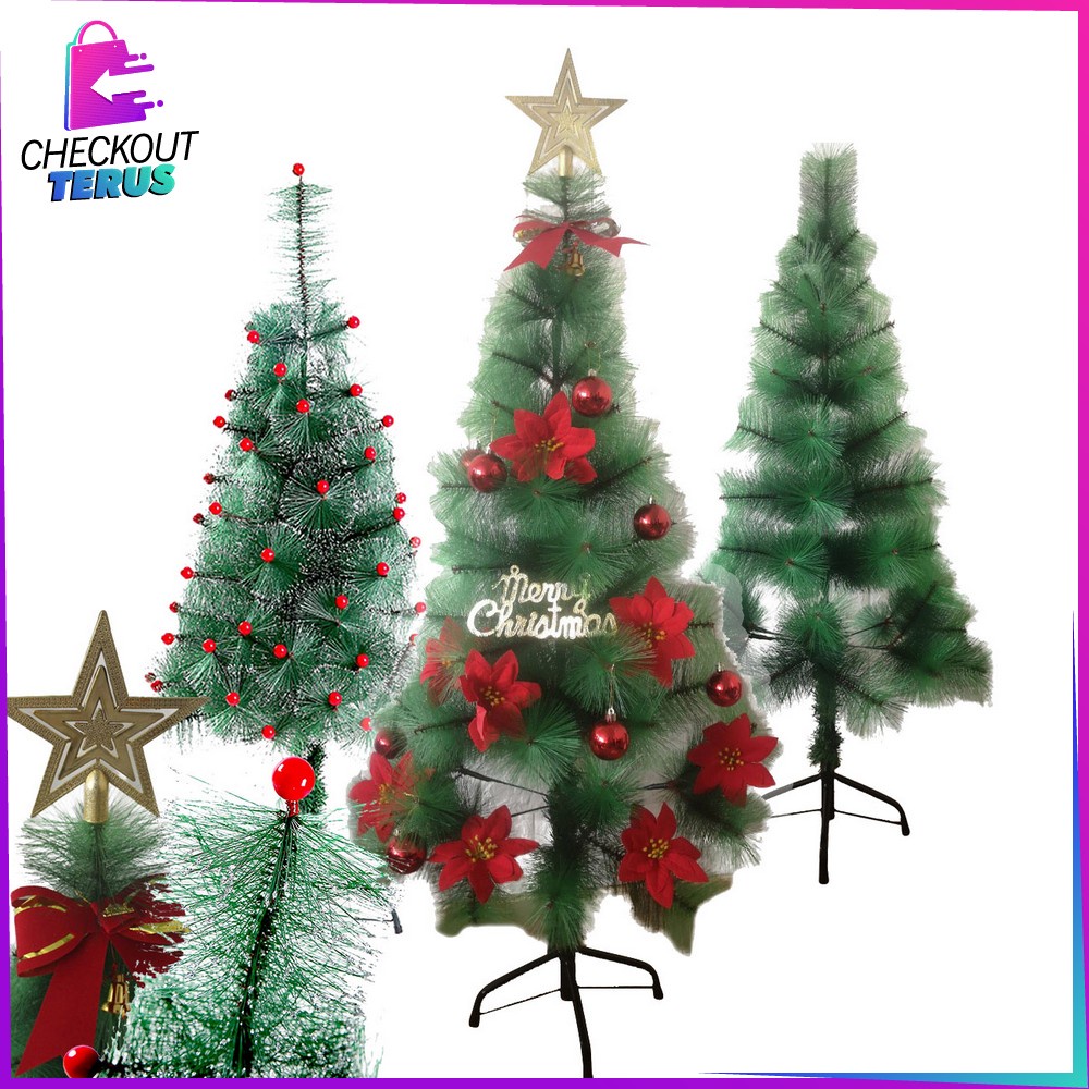 CT C209 Pohon Natal Christmass Tree Jarum 150 cm 5F Hiasan Natal Pohon Cemara Dekorasi Rumah Artificial Plant Pine Tree Ornamen Tanaman Hias