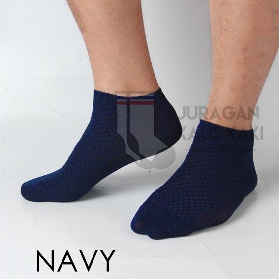 Kaos Kaki serat bambu arang bamboo pendek semata kaki bambu asli-Navy