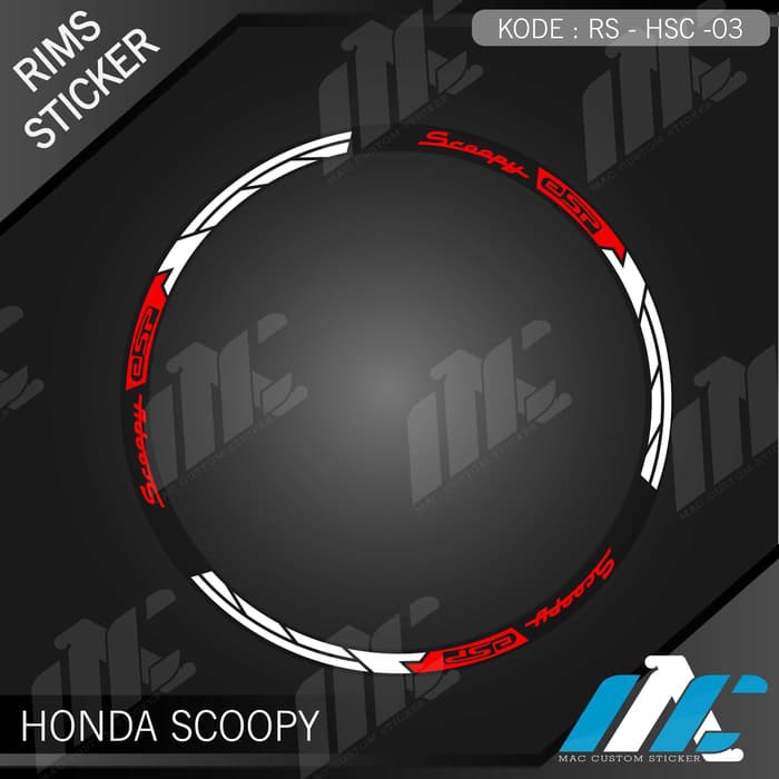 HSC 03 - LIS VELG SCOOPY - STIKER LIST - STICKER VELG SCOOPY