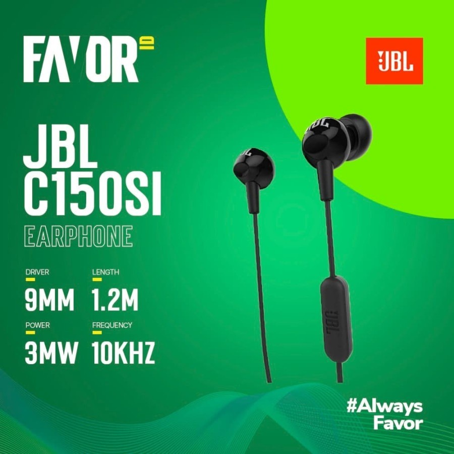 JBL C150SI In Ear Headphones with Mic Original C100SI New Model C150 HEADSET EXTRABASSS