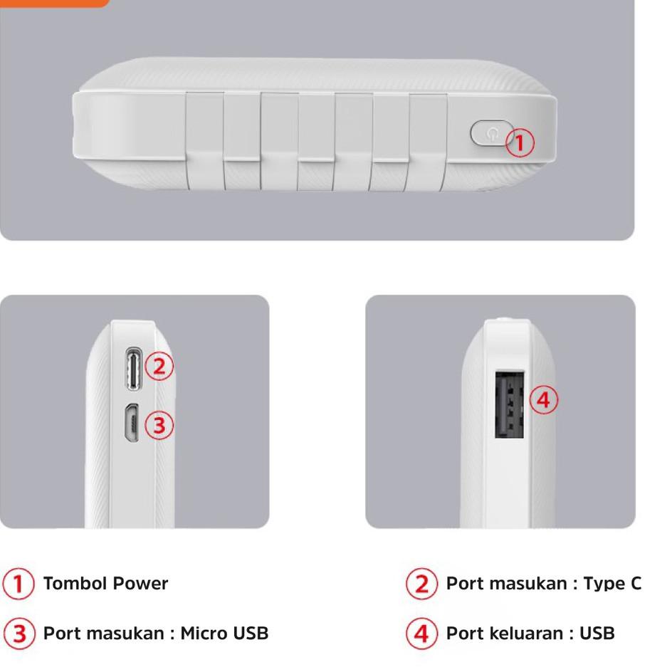 "PT.21Jl22ᴺ" Powerbank 20000 mah 10000 mAh Power Bank Fast Charging Murah Mini LCD with Kabel Data T