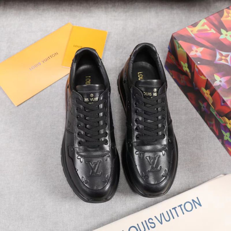 sepatu lv sneaker hitam mirror vip New shoes men run away leather Black lou is vuitton top branded