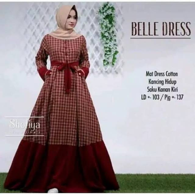 Baju gamis /Belle dress wanita terbaru