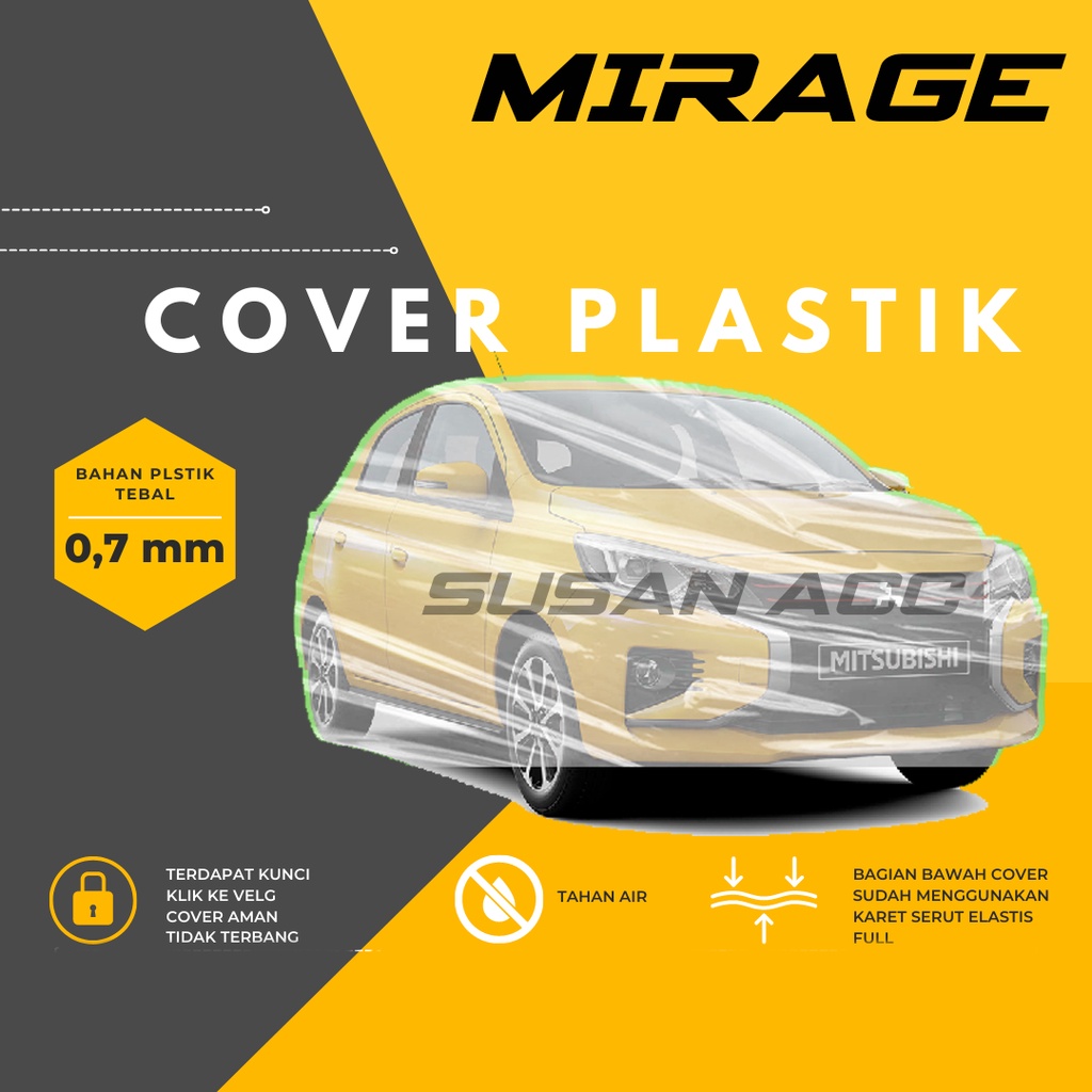 Body Cover Mobil Bening Transparan Mirage Sarung Mobil Mirage Waterproof/brio/brio rs/brio satya/brio lama/all new brio/etios/etios liva/etios valco/picanto/kia picanto/agya/ayla/hyundai avega/hyundai verna/hyundai accent/soluna/civic wonder/civic lx/hrv