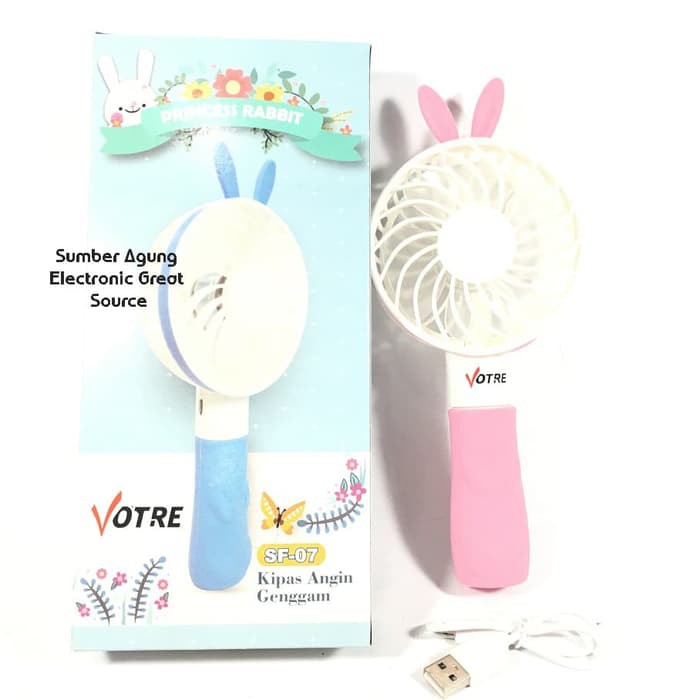 Kipas Portable Mini Princess Rabbit Kelinci Kipas Genggam Votre SF07