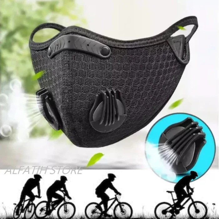 Masker PM 2.5 Sport Cycling Mesh Mask KN 96 Activated Masker Olah Raga