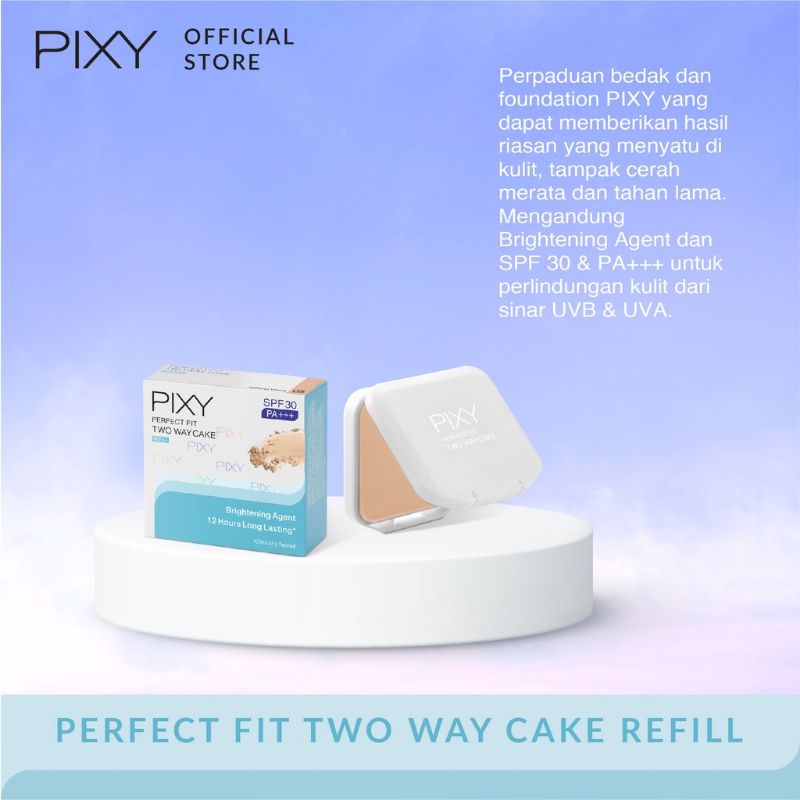 Pixy bedak refil refill perfect fit spf 30 kemasan baru yellow beige, natural white, natural beige