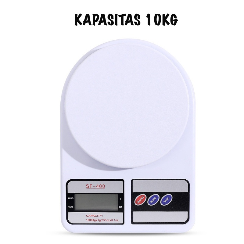 [HKL] TIMBANGAN DAPUR DIGITAL KAPASITAN 7 KG 10 KG / TIMBANGAN KUE / KITCHEN SCALE SF-400 FREE BATERAI