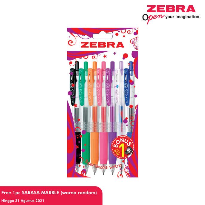 

Zebra Sarasa Set 6 Mix