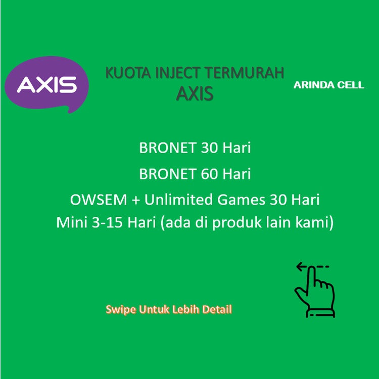 Kuota Termurah Axis Inject | BRONET OWSEM GAMES