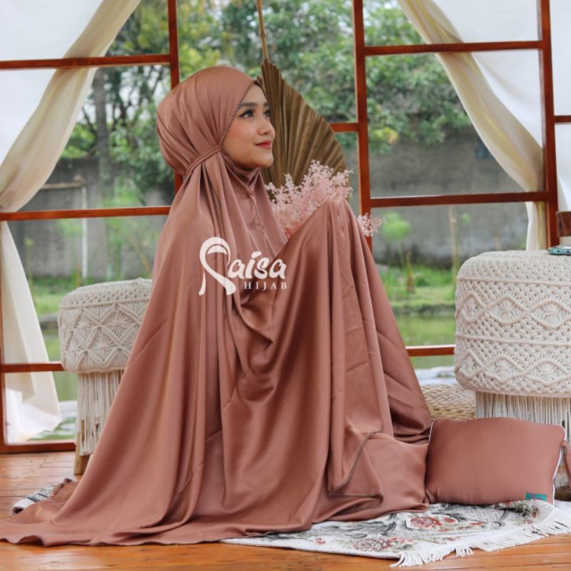 Mukena Silk Polos Premium Murah Bahan Satin Silki Armani