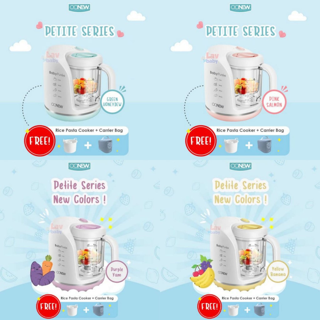 Makassar - Oonew Petite BabyPurée  Baby Food Processor 4 in1 Steamer Blender / Mpasi Bayi