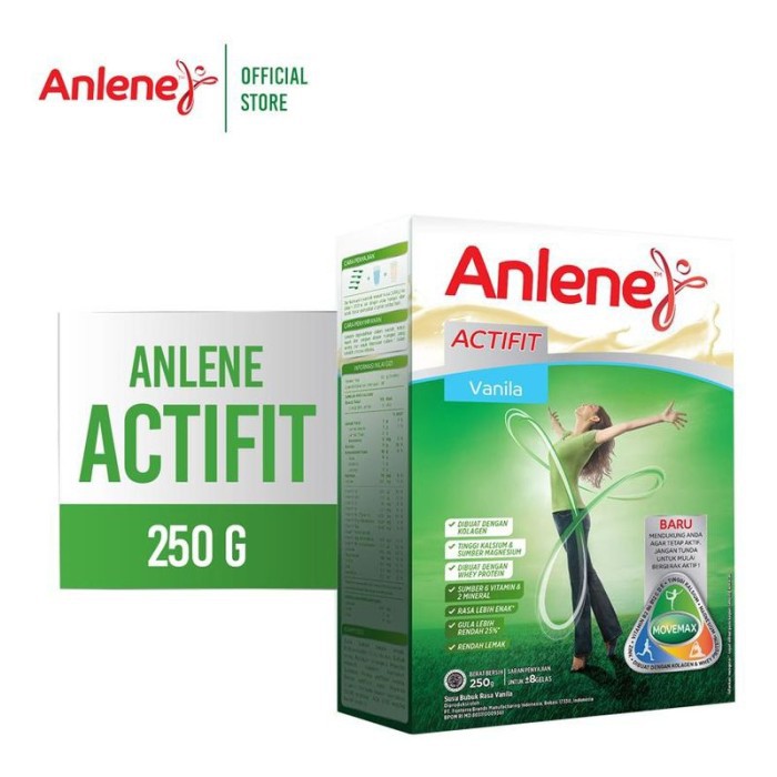 

Anlene Susu Bubuk Hi-Calsium Actifit Vanila 250G