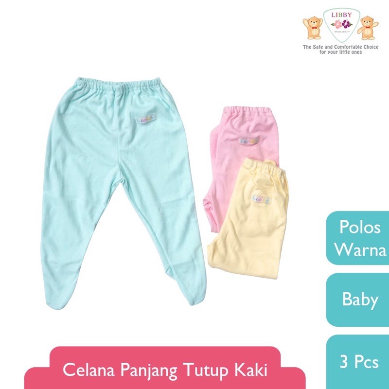 Libby Celana Panjang Tutup kaki Warna 1 Pcs - Libby Celana bayi